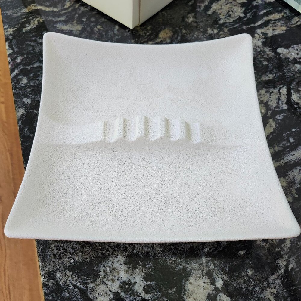 MCM Royal Haeger R-1311 Large Square Ashtray in Ivory
